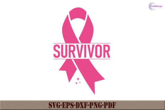 Breast Cancer Ribbon Survivor Shirt SVG for Graphics & Crafts