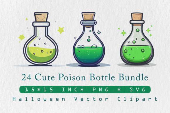 Green Poison Bottle SVG Bundle: A Graphics and Crafts Gem