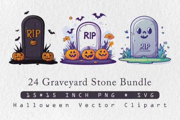 Halloween Grave Stone SVG Bundle for Creative Crafts