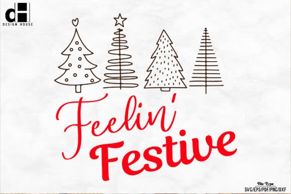 Hand Drawn Christmas Tree Festive SVG for Creative Crafts