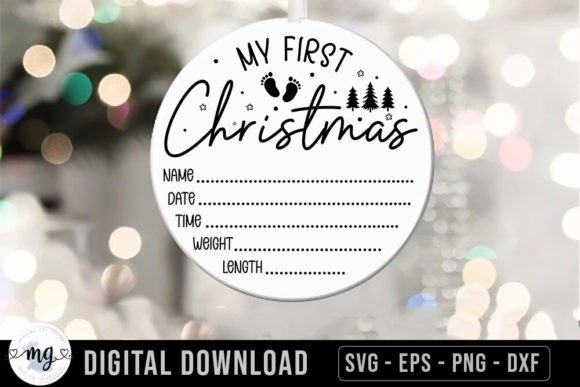 My First Christmas - A Charming SVG for Embroidery