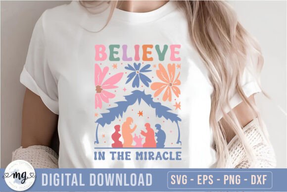 Retro Believe in the Miracle SVG: A Versatile Graphics Asset for Crafts