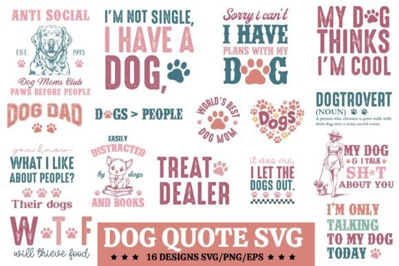 Review: Dog Quote SVG PNG Design Bundle for Graphics and Crafts